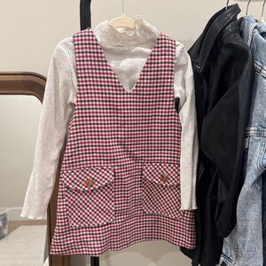 Mayoral Red and White Checkered Kids Dress